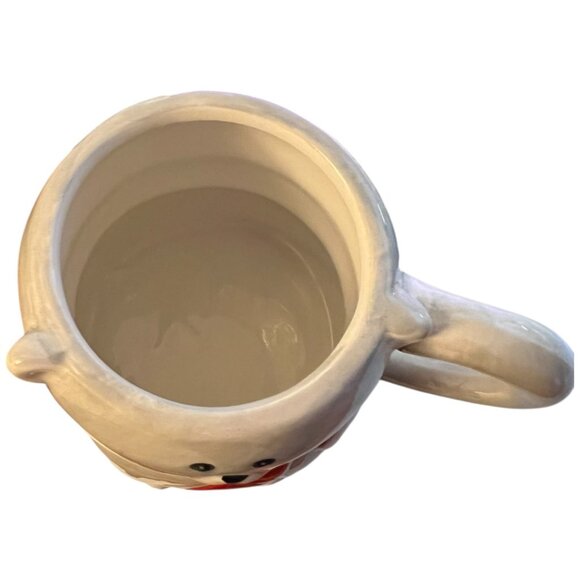 Merry & Bright Cat Mug with Red Scarf β Christmas Kitty Coffee Cup Ceramic - Picture 7 of 9